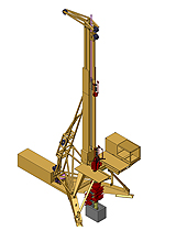 3D Modell stationäre Tiefbohranlage